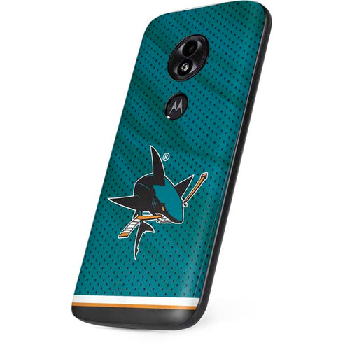 NHL San Jose Sharks Home Jersey Moto E5 Play Skin